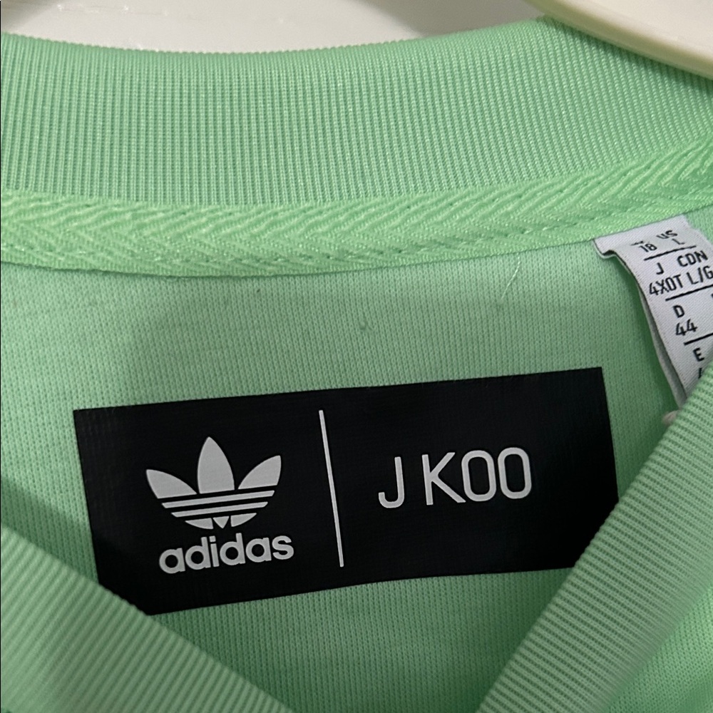 adidas Green Long Sleeve Ruffle Dress - Picture 2 of 3